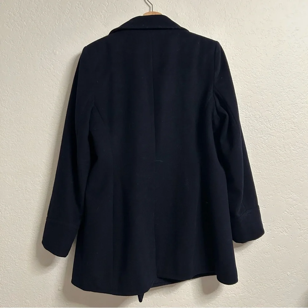 Pendleton Double-Breasted Wool-Blend Navy Blue Peacoat, Size L - Picture 3 of 5